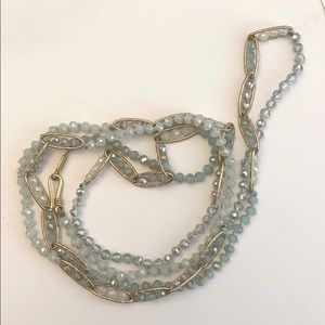 CHAN LUU turquoise gemstone long necklace